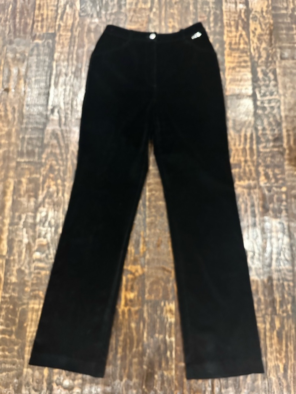 St. John Black Velvet Straight-Leg women’s Pants